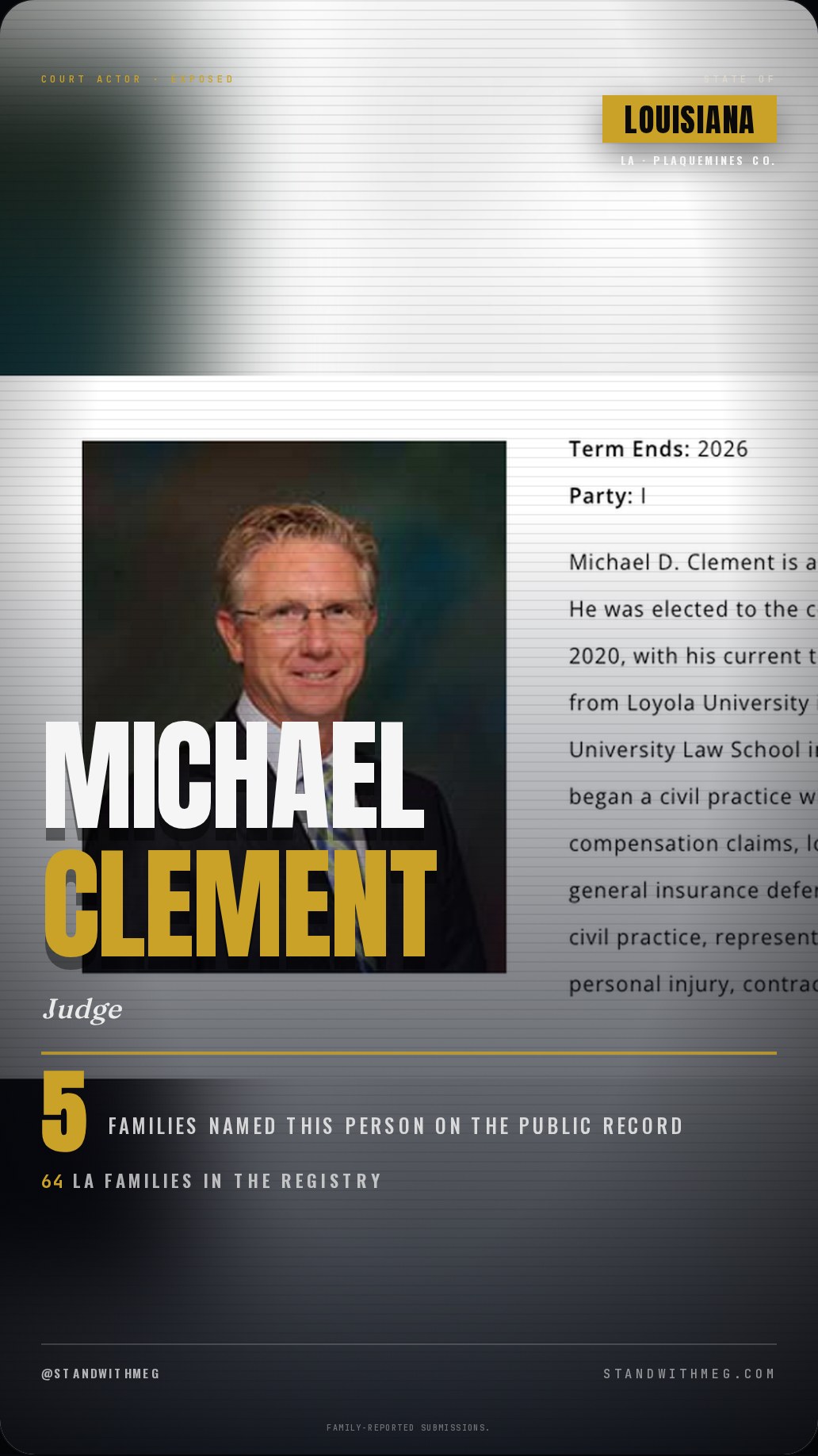 Michael Clement share slide 1 of 8