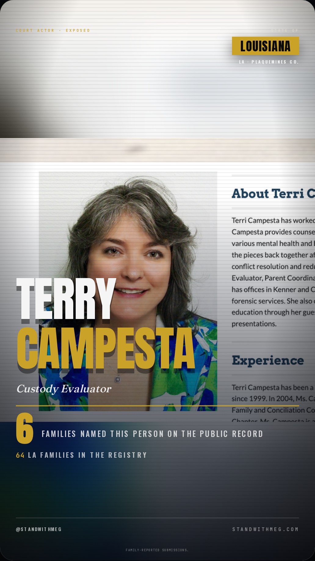 Terry Campesta share slide 1 of 8