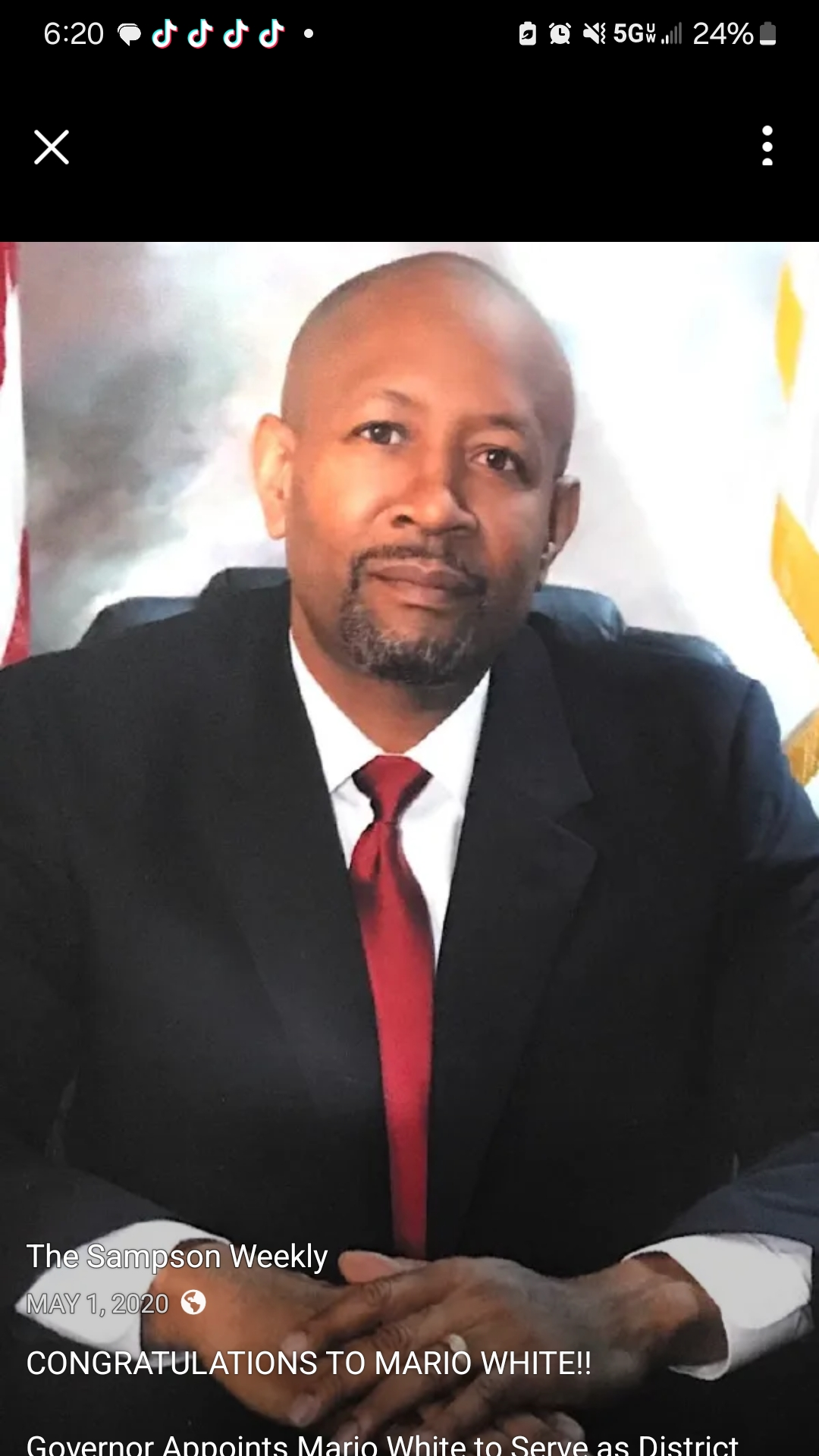 Mario M. White — family-reported Judge