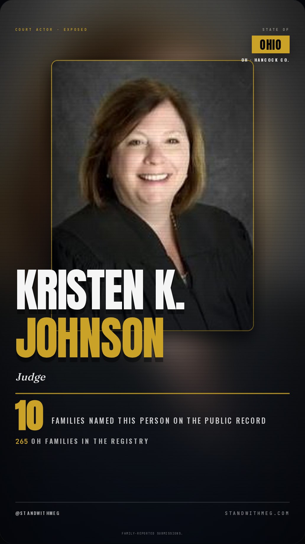 Judge Kristen K. Johnson share slide 1 of 8